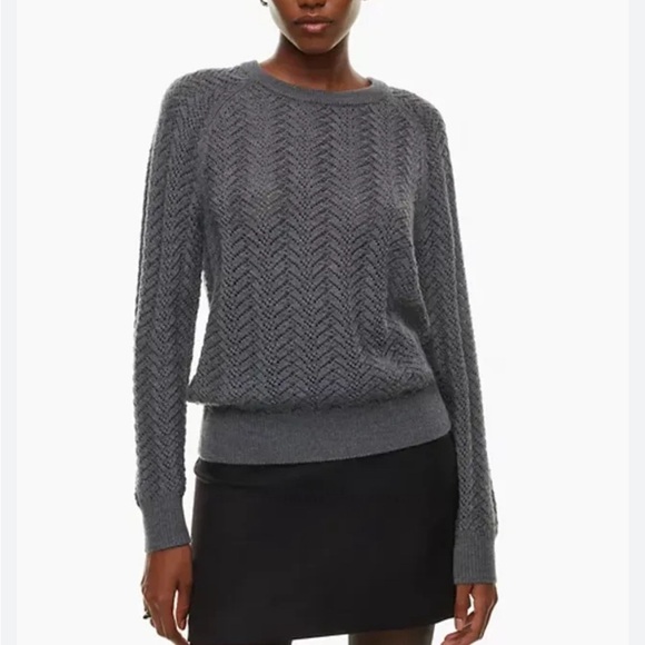 Wilfred merino wool gray cable knit sweater - Picture 1 of 4